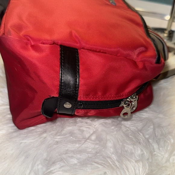 BURBERRY Bag Hand bag Tote Blue Label Nylon Red BT621 290 9 Authentic EUC - Picture 9 of 12